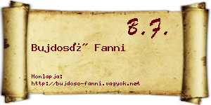 Bujdosó Fanni névjegykártya